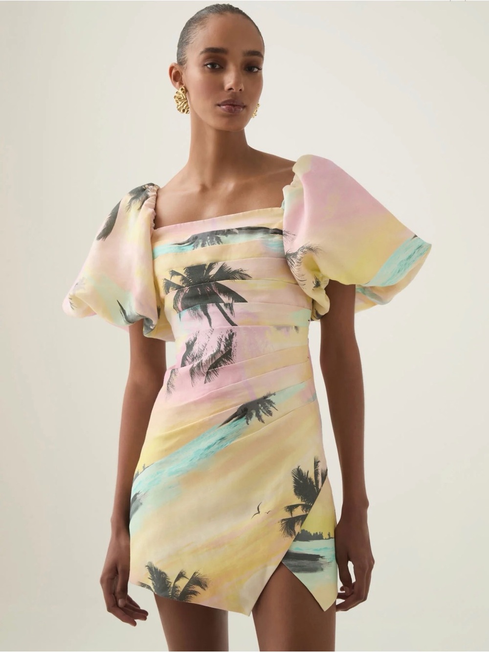 Aje linen Tropical Print Dress US12/AU16 - Picture 2 of 9